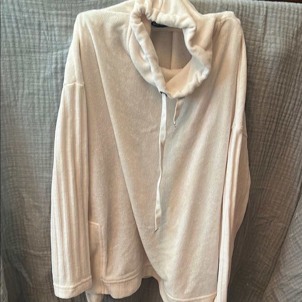 Westbound Cream Cowl Neck Sweater Soft Knit Relaxed Fit